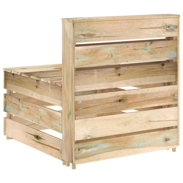 vidaXL Canap&eacute; palette de milieu de jardin bois de pin impr&eacute;gn&eacute;