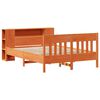 vidaXL Lit biblioth&egrave;que sans matelas cire marron 140x190 cm pin massif