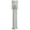 vidaXL Lampadaire d'ext&eacute;rieur avec capteur argent&eacute; acier inoxydable