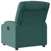 vidaXL Fauteuil de massage inclinable &eacute;lectrique Vert fonc&eacute; Tissu