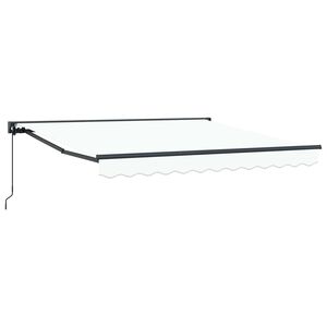 vidaXL Auvent R&eacute;tractable Blanc 300 x 250 cm Aluminium et Tissu