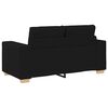 vidaXL Canap&eacute; 3 pcs Noir 221 x 80 x 80 cm Tissu en lin m&eacute;lang&eacute;