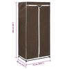 vidaXL Garde-robe Marron 75x50x160 cm
