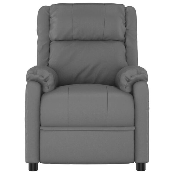 vidaXL Fauteuil de massage &eacute;lectrique Gris Similicuir