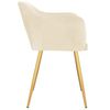 vidaXL Chaises &agrave; manger lot de 4 Cr&egrave;me Velours