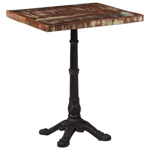 vidaXL Table de bistro 60x60x76 cm Bois massif de r&eacute;cup&eacute;ration