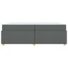 vidaXL Cadre de lit avec matelas Gris fonc&eacute; 200 x 200 cm tissu