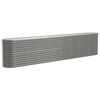 vidaXL Lit sur&eacute;lev&eacute; de jardin Acier galvanis&eacute; 332x40x68 cm gris