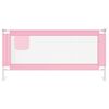vidaXL Barri&egrave;re de s&eacute;curit&eacute; de lit d'enfant Rose 190x25 cm Tissu