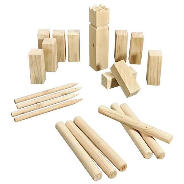 HI Ensemble de jeu de Kubb en bois d'ext&eacute;rieur