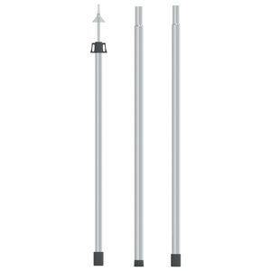 vidaXL M&acirc;t de b&acirc;che t&eacute;lescopique avec longueur de 102-260 cm Aluminium