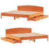 vidaXL Cadre de lit sans matelas cire marron 200x200cm bois pin massif