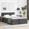 vidaXL Lit avec rangement et matelas Gris 140 x 190 cm Simili cuir