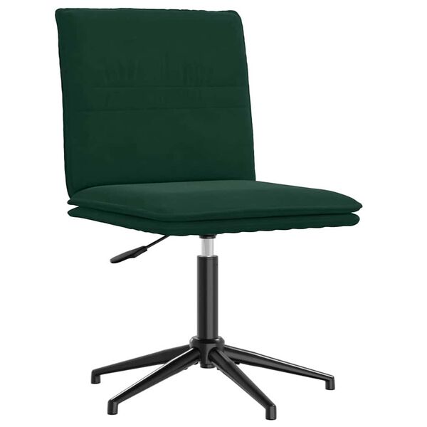 vidaXL Chaises &agrave; manger lot de 4 Vert fonc&eacute; Velours