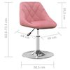 vidaXL Chaises à manger pivotantes lot de 4 Rose Velours