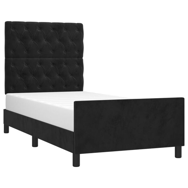 vidaXL Cadre de lit sans matelas noir 80x200 cm velours