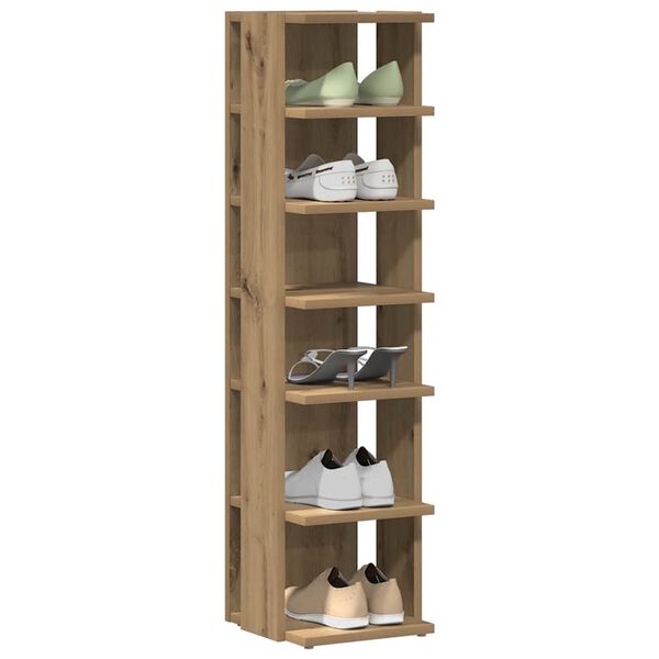 vidaXL Armoire à chaussures chêne artisanal bois d'ingénierie