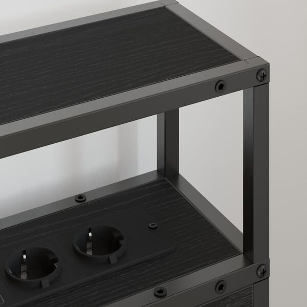 vidaXL T&ecirc;te de lit de rangement Ch&ecirc;ne noir 80 cm Bois d'ing&eacute;nierie