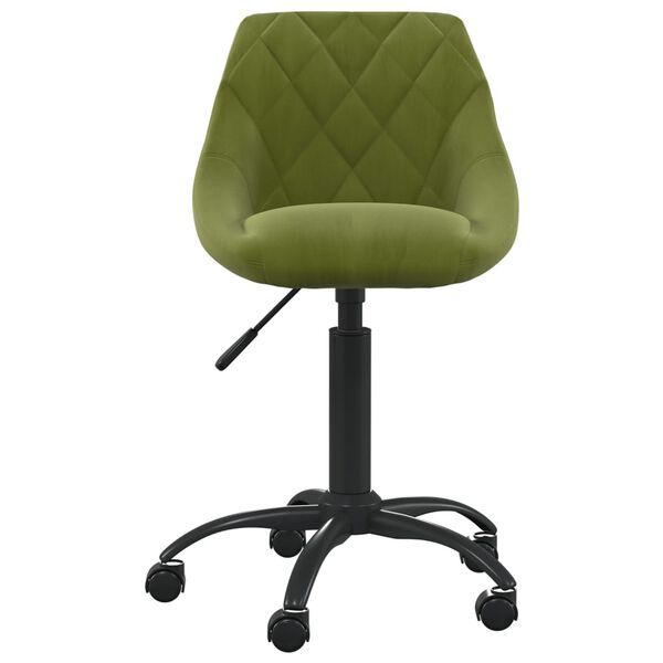 vidaXL Chaise de bureau Vert clair Velours
