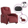vidaXL Fauteuil inclinable &eacute;lectrique Rouge bordeaux Similicuir