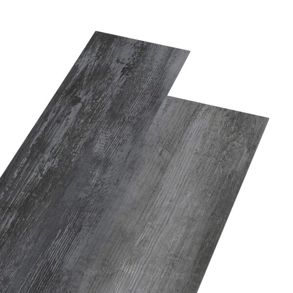 vidaXL Planches de plancher PVC Non auto-adh&eacute;sif 4,46 m&sup2; Gris brillant