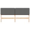 vidaXL T&ecirc;te de lit capitonn&eacute;e Marron et gris clair 200 cm Pin massif