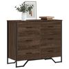 vidaXL Commode ch&ecirc;ne marron 91x35,5x74,5 cm bois d'ing&eacute;nierie