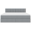 vidaXL Lit avec rangement et matelas Gris clair 160 x 200 cm