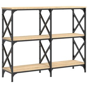 vidaXL Table console ch&ecirc;ne sonoma 100x28x80,5 cm bois d'ing&eacute;nierie