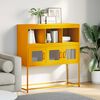 vidaXL Buffet jaune moutarde 100,5x39x107 cm acier laminé à froid