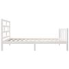 vidaXL Cadre de lit sans matelas blanc bois massif 90x200 cm