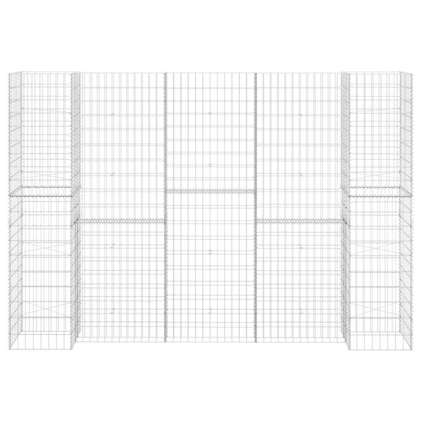 vidaXL Jardini&egrave;re &agrave; gabion en H Fil d'acier 260x40x200 cm