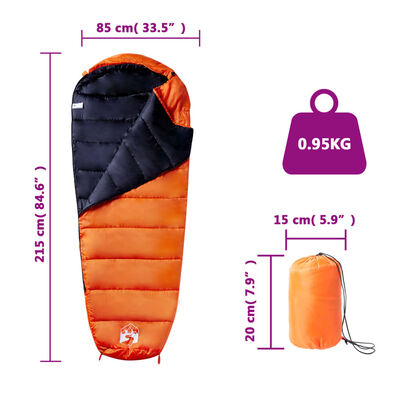 vidaXL Sac de couchage momie pour adultes camping 3 saisons