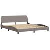 vidaXL Lit avec matelas Dover taupe 180x200 cm tissu