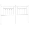 vidaXL T&ecirc;te de lit de remplacement m&eacute;tal blanc 160 cm