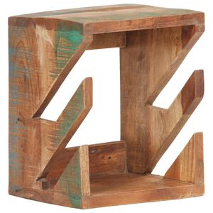vidaXL Support mural planche &agrave; roulettes 25x20x30 cm Bois r&eacute;cup&eacute;ration