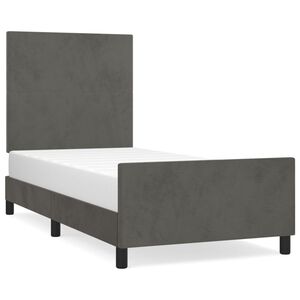 vidaXL Cadre de lit sans matelas gris fonc&eacute; 80x200 cm velours