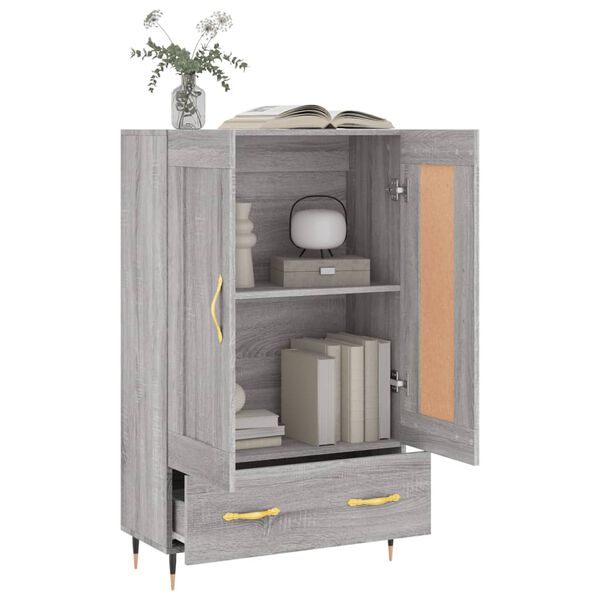 vidaXL Buffet haut sonoma gris 69,5x31x115 cm bois d'ing&eacute;nierie