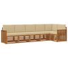 vidaXL Ensemble de canap&eacute;s d'ext&eacute;rieur 6 pc Naturel et Beige Polyester