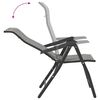 vidaXL Chaises pliables de jardin lot de 4 gris r&eacute;sine tress&eacute;e