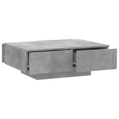 vidaXL Table basse Gris béton 90x60x31 cm Aggloméré