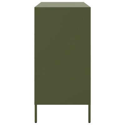 vidaXL Buffet vert olive 68x39x79 cm acier