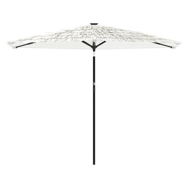 vidaXL Parasol de jardin avec m&acirc;t en acier blanc 288x288x225 cm