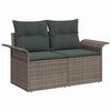 vidaXL Ensemble de canap&eacute; de jardin avec coussin 6 pcs Gris