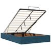 vidaXL Cadre de lit ottoman avec matelas bleu fonc&eacute; 120x200 cm velours