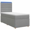 vidaXL Lit boxspring avec matelas Gris clair 100 x 200 cm Tissu