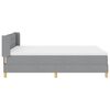 vidaXL Lit &agrave; Ressorts avec matelas Gris clair 140 x 190 cm tissu