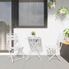 vidaXL Chaise de jardin pliante 2 pcs Blanc 42 x 52 x 82 cm