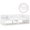 vidaXL Lit de repos avec matelas 90x200 cm Blanc Bois de pin massif