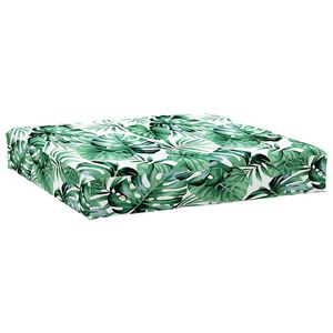 vidaXL Coussin de palette &agrave; motif de feuilles 60x60x9,5 cm tissu